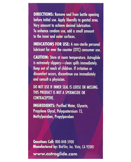 Astroglide Lubricant - 2.5 oz Bottle