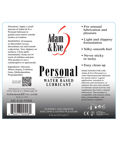 Adam & Eve Personal Water Based Lube