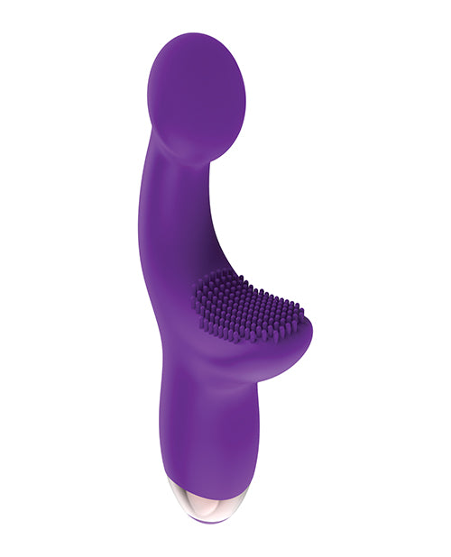 Adam & Eve Silicone G Spot Pleaser Rechargeable Dual Stim - Purple