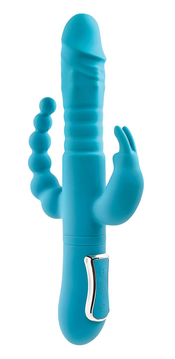 Eve's Thrusting Triple Joy Rabbit - Teal