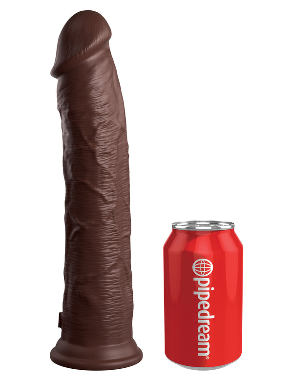 King Cock Elite 11 Inch Silicone Dual Density Cock - Brown